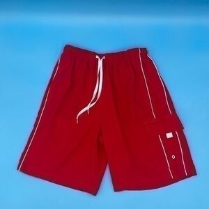 NWOT: BLARIX Embroidered Guard Swim Trunks